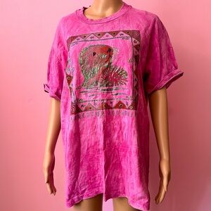 Vintage 90’s Pink Tie Dye Vancouver Aquarium T-shirt